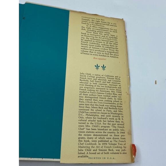 Mastering the Art of French Cooking Julia Child Bertholle Beck - Picture 6 of 7